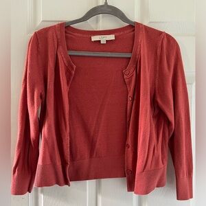 LOFT Women's Orange Cardigan